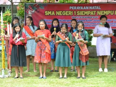 Perayaan Natal SMAN 1 Siempat Nempu Hilir, 12 Desember 2020
